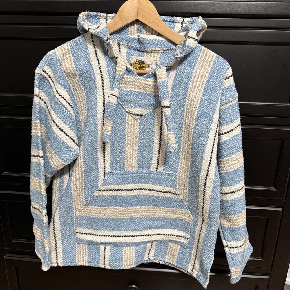 Earth Ragz Size Small Hooded Pop-Over Unisex‎ Poncho/Shirt